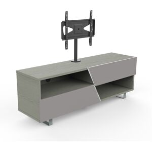 Meuble TV  jusqu'à 55" Collection CORTINA WAVE (Chêne gris / Gris clair - bois et métal)