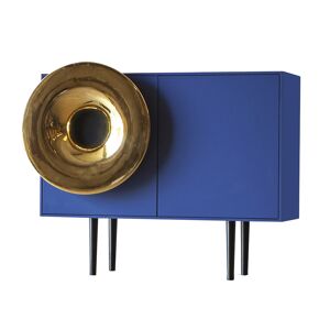 MINIFORMS cabinet avec systeme audio integre CARUSO (Bleu profond, trompette d'or - bois et ceramique)