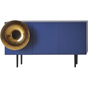 MINIFORMS meuble avec systeme audio integre CARUSO XL (Bleu profond, trompette d'or - bois et ceramique)