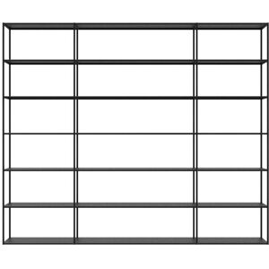 ZEUS bibliotheque murale EASY IRONY composition C (Noir cuivre sable - Metal verni)