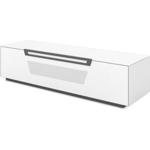 Meuble pour TV jusqu'à 65"  Collection VENTIMIGLIA (Blanc Opaque - Verre trempé)