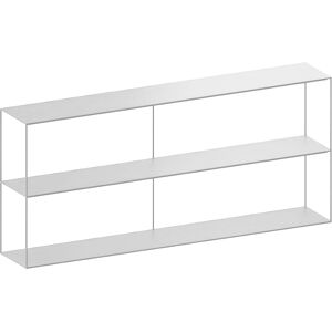 ZEUS buffet SLIM IRONY SIDEBOARD 180 x 31 x H 82 cm (Blanc gaufre - Metal)