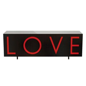 DRIADE buffet LOVE LARGE (Noir trafic / Rouge trafic - MDF laque)