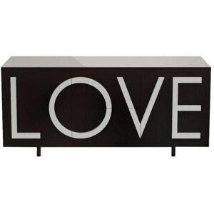 DRIADE buffet LOVE MEDIUM (Noir trafic / Gris clair - MDF laque)