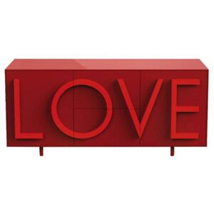 DRIADE buffet LOVE MEDIUM (Rouge rubis / Rouge trafic - MDF laque)