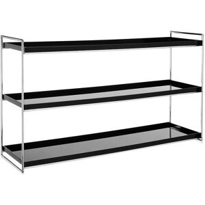 KARTELL etagere TRAYS (Noir - PMMA et acier chrome)