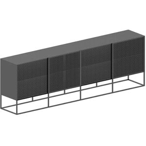 ZEUS buffet ISOTTA SIDEBOARD (Gris micace avec LED - Tôle d