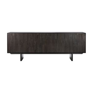 ETHNICRAFT buffet MOSAIC avec 4 portes (Noir - Teak et acajou)