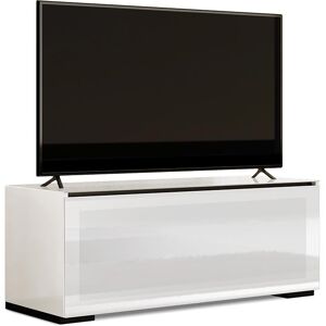 MUNARI meuble TV GENOVA GE 126 GE126BI (Blanc - Verre) - Publicité