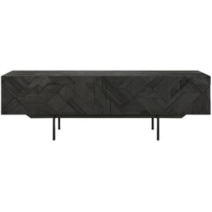 ETHNICRAFT meuble TV GRAPHIC 160 cm (Noir - Teck et metal)