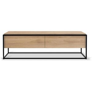 ETHNICRAFT meuble TV MONOLIT 140 cm (Naturel - Chêne et métal)