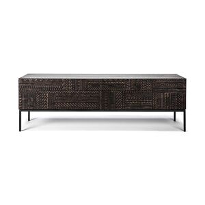 ETHNICRAFT meuble TV TABWA 160 cm (Noir - Teck et métal)