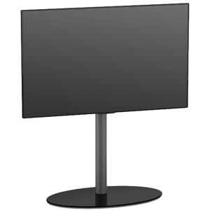 MUNARI support TV jusqu'a 55 SYDNEY SY350 (Base noire brillante, colonne anthracite - verre et metal)