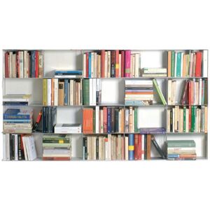 KRIPTONITE bibliothèque murale KROSSING 166 x H 100 cm avec compartiments H 25 cm (Aluminium - Métal)