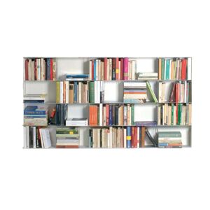 KRIPTONITE bibliotheque murale KROSSING MIDI 200 x H 100 cm (Blanc Opaque - Metal)