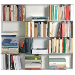 KRIPTONITE bibliotheque murale KROSSING MIDI 120 x H 100 cm (Blanc Opaque - Metal)