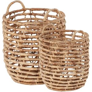 Paniers de rangement Lily U-shape open twist 2 pièces Natural