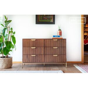 PIB Grande commode en bois fonce Pitea