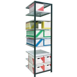 SETAM Kit suivant rayonnage pour archives peint Universel H.2500 avec tablettes L.970 x P.700 mm