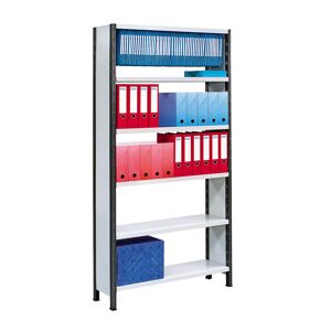 SETAM Rayonnage bureau universel peint H.2500 avec tablettes L.970 x P.350 mm