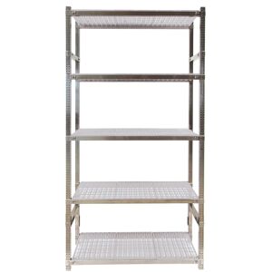 SETAM Rayonnage alimentaire Storinox 5 tablettes coloris blanc départ