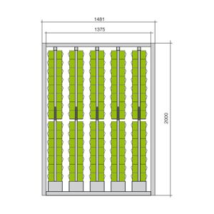 SETAM Couliplus de 150 blocs tiroirs Praticbox H.2000 mm