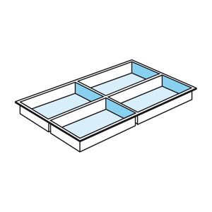 SETAM Plateau de compartimentage 4 cases pour tiroir TP3