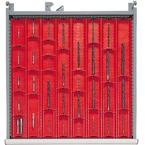 SETAM Agencement pour tiroir H.50 ou H.75 mm d'armoire metallique M en canaux plastique - 12 couloirs diam