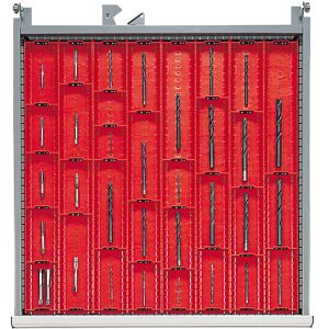 SETAM Agencement pour tiroir H.50 ou H.75 mm d'armoire metallique M en canaux plastique - 16 couloirs diam