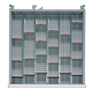 SETAM Agencement pour tiroir H.75 mm d'armoire metallique M en casiers amovibles L.90 mm