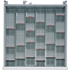 SETAM Agencement pour tiroir H.75 mm d'armoire métallique M en casiers amovibles L.90 mm