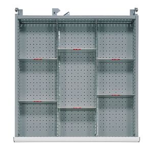 SETAM Agencement pour tiroir H.75 mm d'armoire métallique M en casiers amovibles L.190 mm