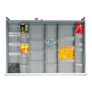 SETAM Agencement pour tiroir H.75 mm d'armoire metallique L en casiers amovibles L.90 + L.140 + L.190 mm