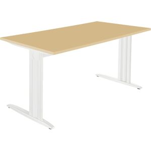 SETAM Bureau droit chene/blanc L.1600 x P.800 mm