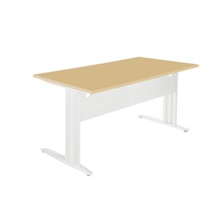 SETAM Bureau droit chêne/blanc L.1400 x P.800 mm