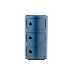 KARTELL Meuble de rangement - COMPONIBILI 3 tiroirs ABS Diam 32cm x H 58,5cm Bleu - Publicité