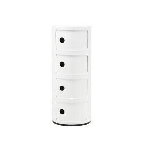 KARTELL Meuble de rangement - COMPONIBILI 4 tiroirs Blanc ABS Diam 32cm x H 77cm - Publicité