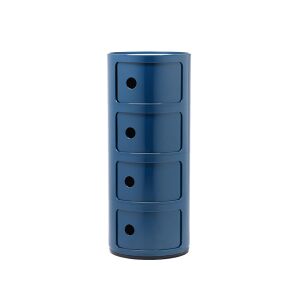 KARTELL Meuble de rangement - COMPONIBILI 4 tiroirs ABS Bleu Diam 32cm x H 77cm - Publicité