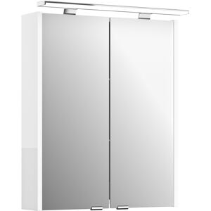 Artiqua armoire à glace Artiqua 812E4560 600mm, brillant blanc , portes 801 , éclairage supérieur à LED