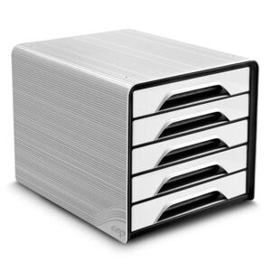 Module de classement Cep Smoove - 5 tiroirs - blanc - façades noires - Publicité