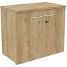 JPG Armoire basse NF Environnement portes battantes H.72 cm x L.80 cm - Chêne Nebraska