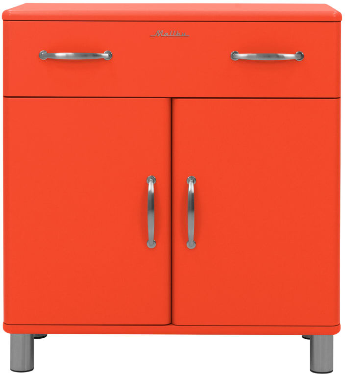 Tenzo Petit buffet vintage L86cm rouge Rouge 86x92x41cm