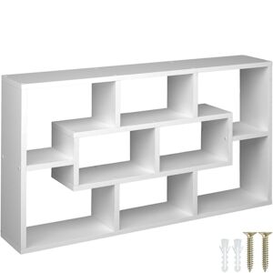 tectake Étagère murale Kassandra avec 8 compartiments en Bois MDF - blanc -403609