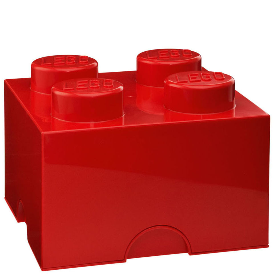 Room Copenhagen Brique de rangement LEGO® rouge 4 tenons