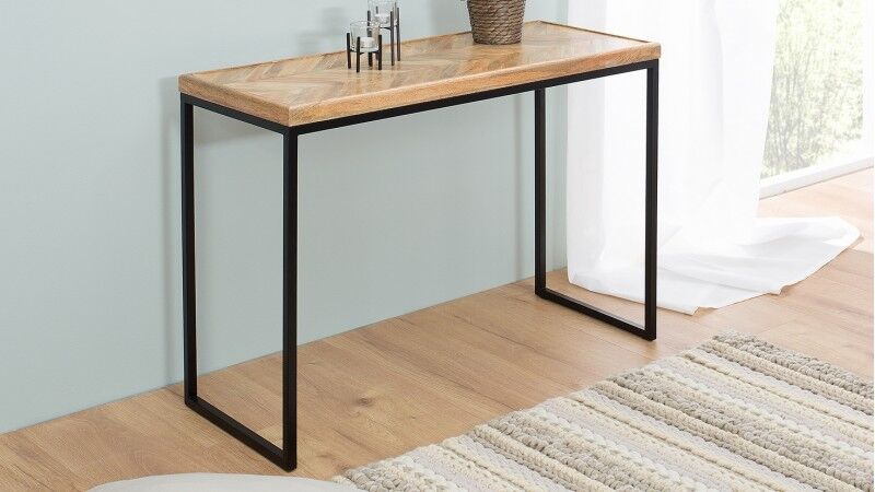 gdegdesign Console industriel bois et métal noir - Padrig