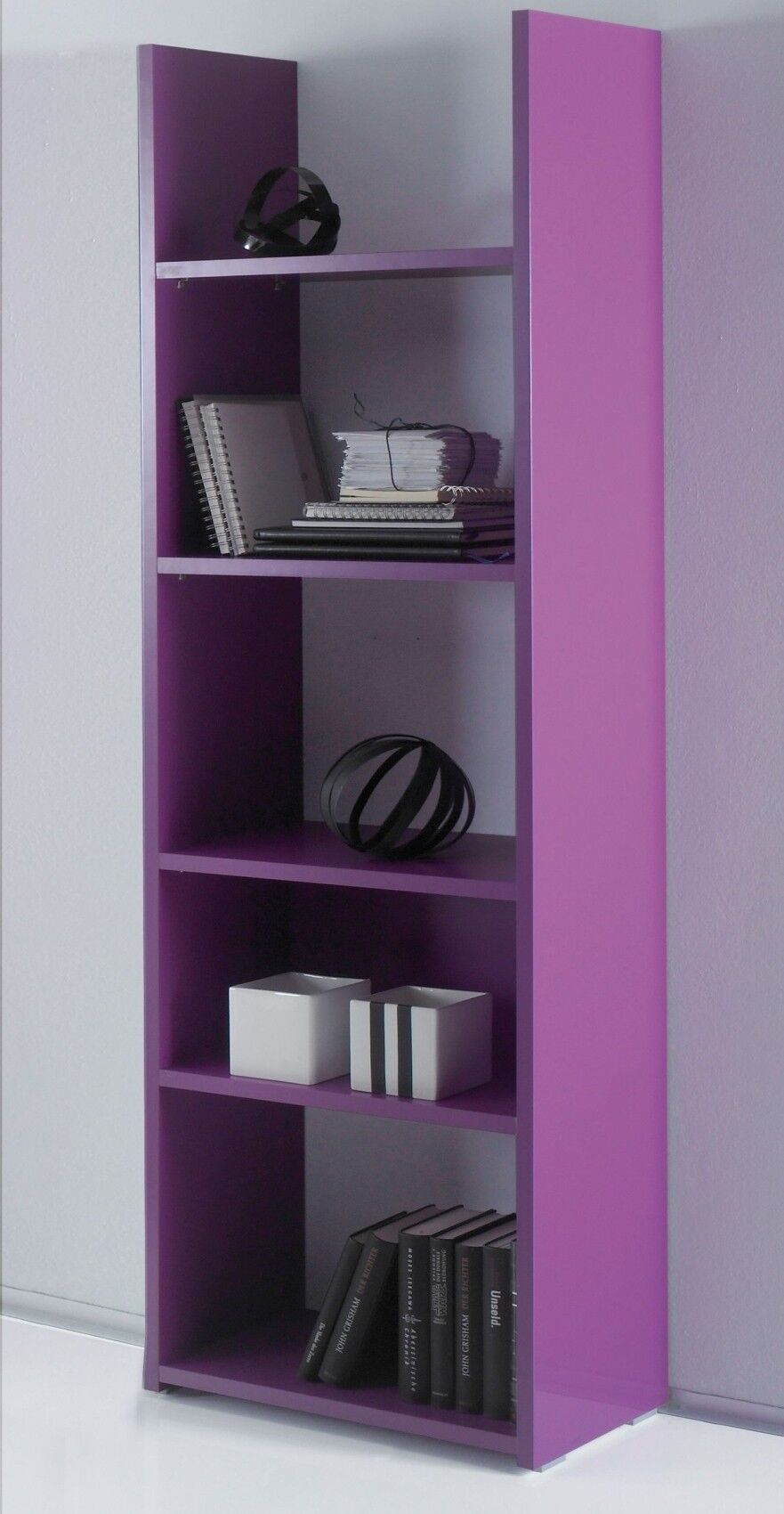 gdegdesign Bibliothèque étagère violet mauve 5 étagères - Mirko