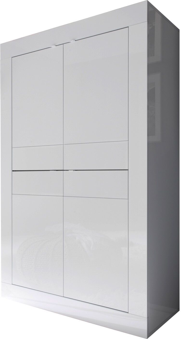 gdegdesign Buffet haut design laqué blanc 4 portes - Lernig