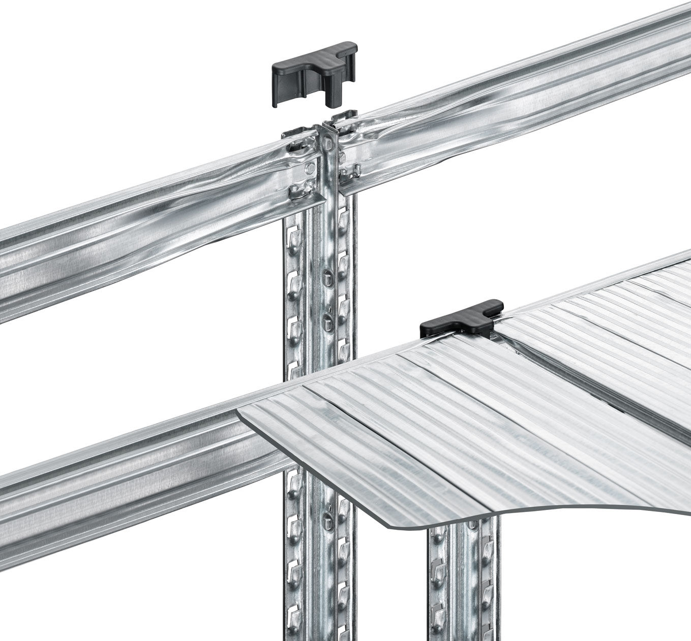 SETAM Embout supérieur PVC pour montant simple pour rayonnage Galvastar