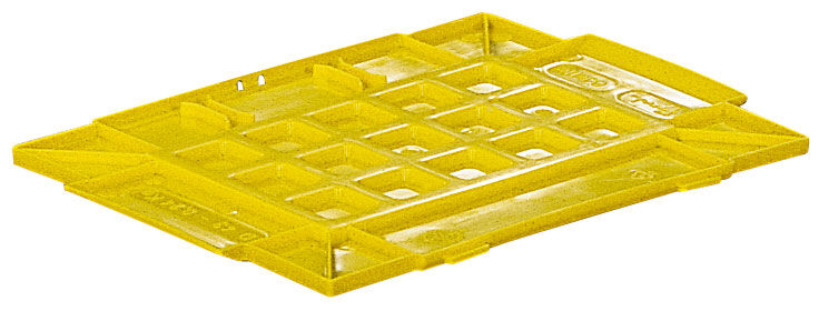 SETAM Couvercle pour caisse plastique ODETTE jaune L.400 x P.600 mm