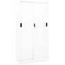 vidaXL Office Cabinet with Sliding Door White 90x40x180 cm Steel